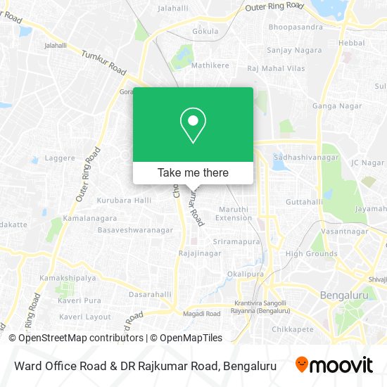 Ward Office Road & DR Rajkumar Road map