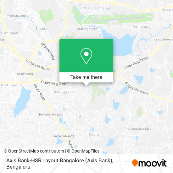 Axis Bank-HSR Layout Bangalore map