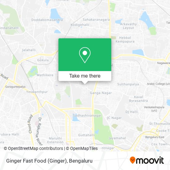 Ginger Fast Food map