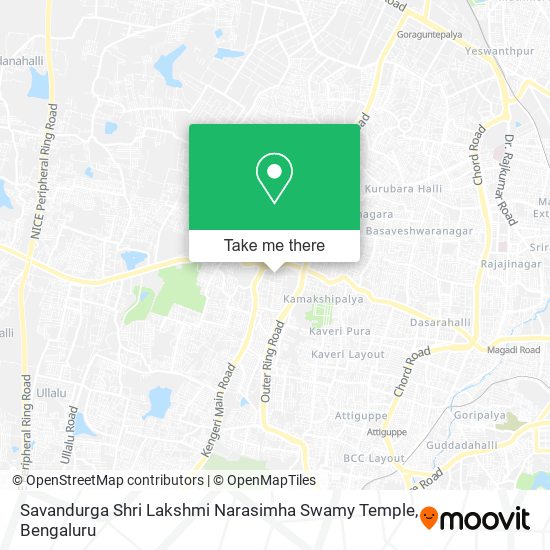 Savandurga Shri Lakshmi Narasimha Swamy Temple map