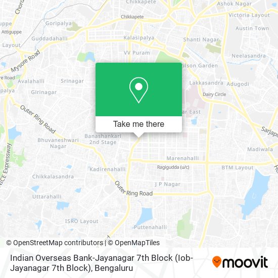 Indian Overseas Bank-Jayanagar 7th Block (Iob-Jayanagar 7th Block) map