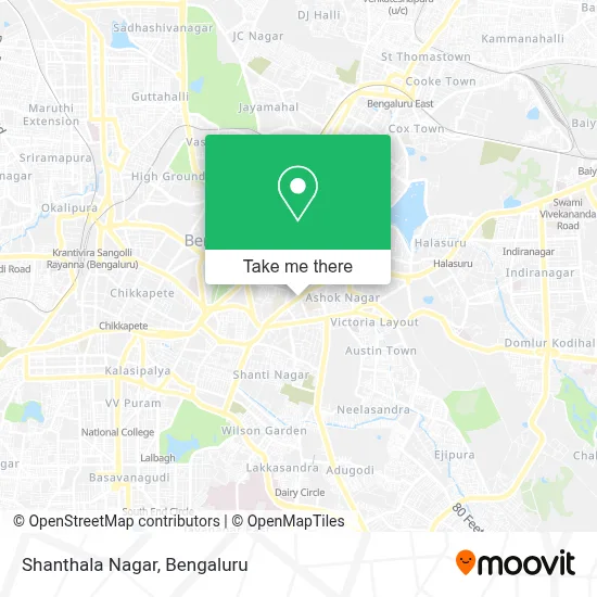 Shanthala Nagar map