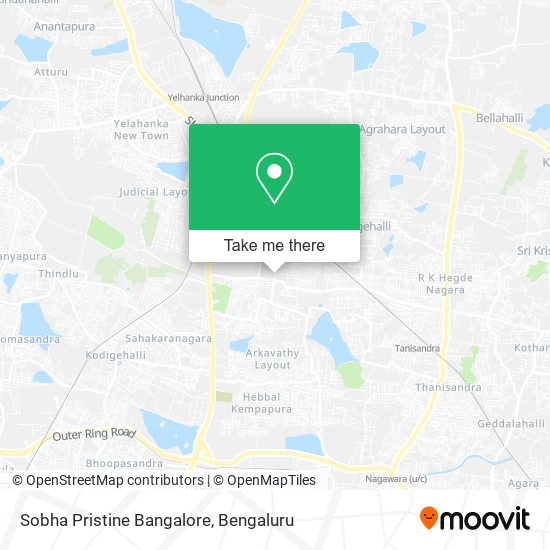 Sobha Pristine Bangalore map