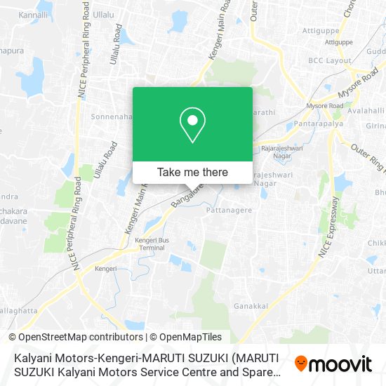 Kalyani Motors-Kengeri-MARUTI SUZUKI (MARUTI SUZUKI Kalyani Motors Service Centre and Spare Parts) map