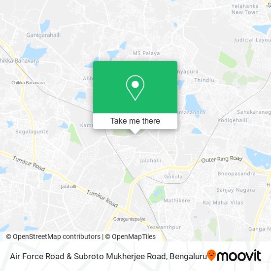 Air Force Road & Subroto Mukherjee Road map