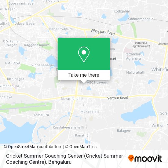 Cricket Summer Coaching Center map