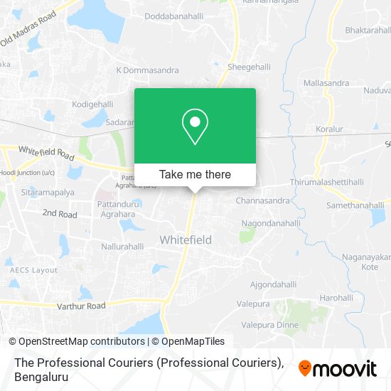 The Professional Couriers map