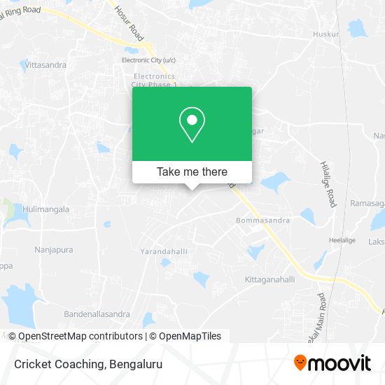 Cricket Coaching map