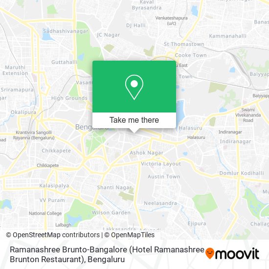 Ramanashree Brunto-Bangalore (Hotel Ramanashree Brunton Restaurant) map