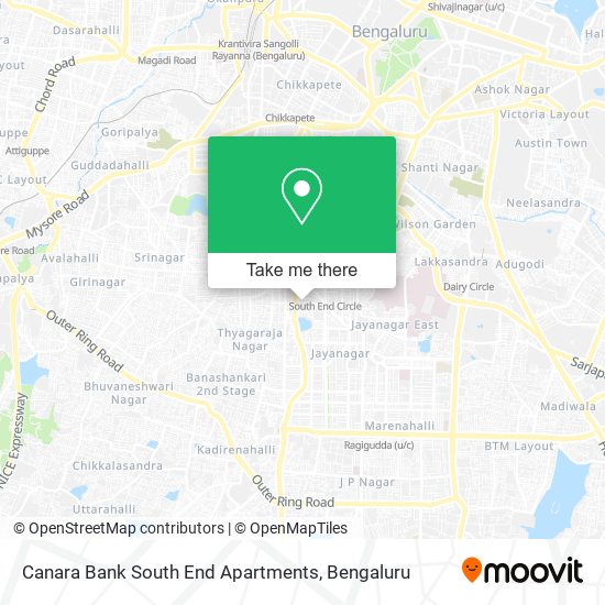 Canara Bank South End Apartments map