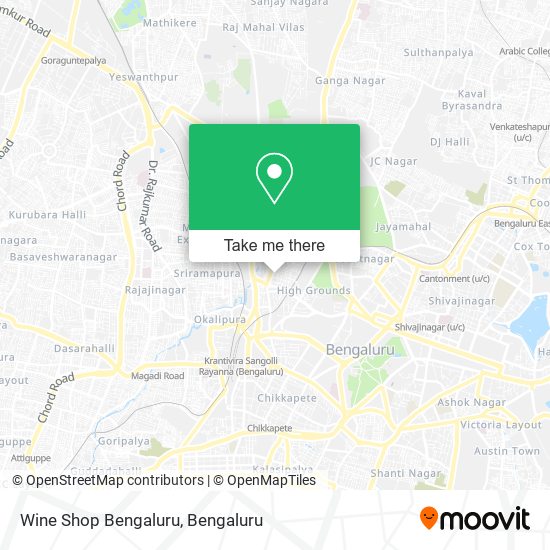 Wine Shop Bengaluru map