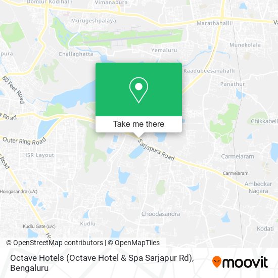 Octave Hotels (Octave Hotel & Spa Sarjapur Rd) map