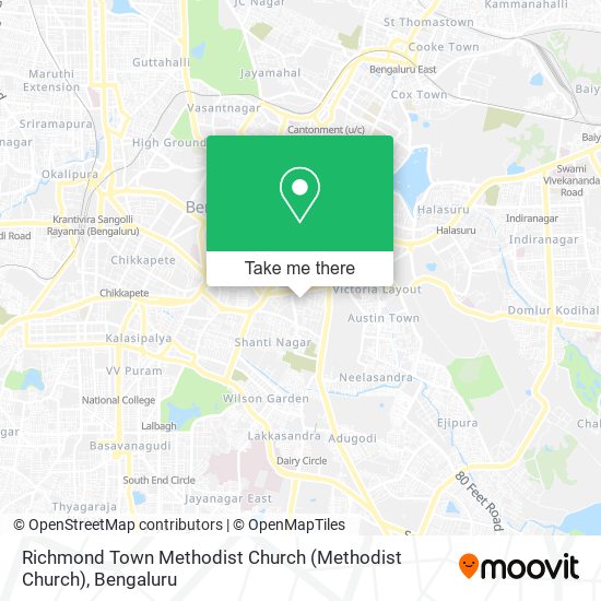 Richmond Town Methodist Church map