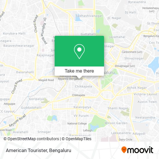 American Tourister map