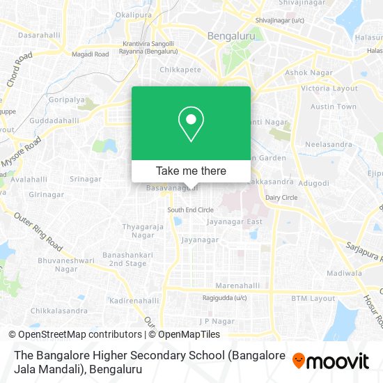 The Bangalore Higher Secondary School (Bangalore Jala Mandali) map