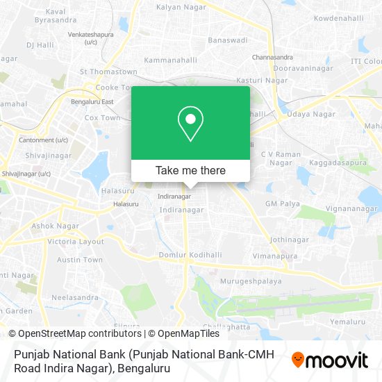 Punjab National Bank (Punjab National Bank-CMH Road Indira Nagar) map