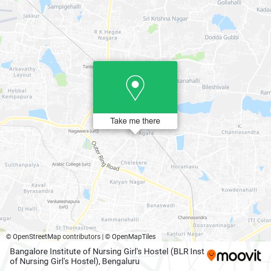 Bangalore Institute of Nursing Girl's Hostel (BLR Inst of Nursing Girl's Hostel) map