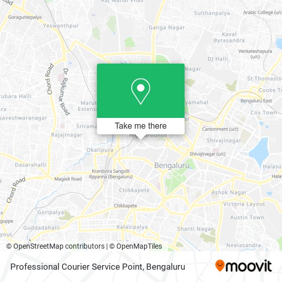 Professional Courier Service Point map