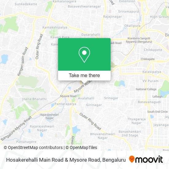 Hosakerehalli Main Road & Mysore Road map