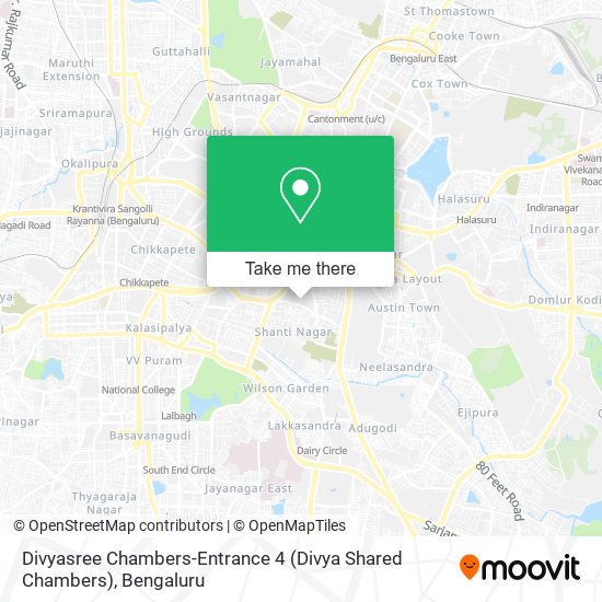 Divyasree Chambers-Entrance 4 (Divya Shared Chambers) map