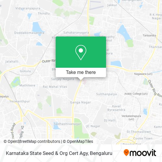 Karnataka State Seed & Org Cert Agy map