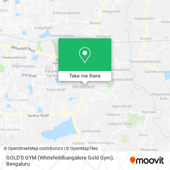 GOLD'S GYM (Whitefeildbangalore Gold Gym) map