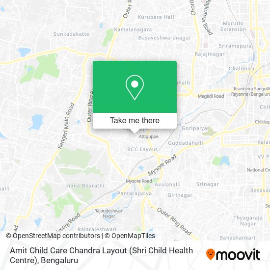 Amit Child Care Chandra Layout (Shri Child Health Centre) map
