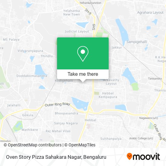 Oven Story Pizza Sahakara Nagar map
