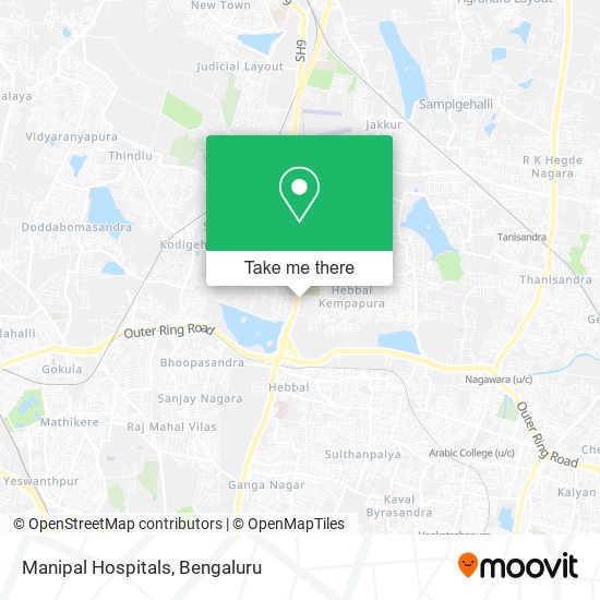 Manipal Hospitals map