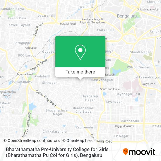 Bharathamatha Pre-University College for Girls (Bharathamatha Pu Col for Girls) map