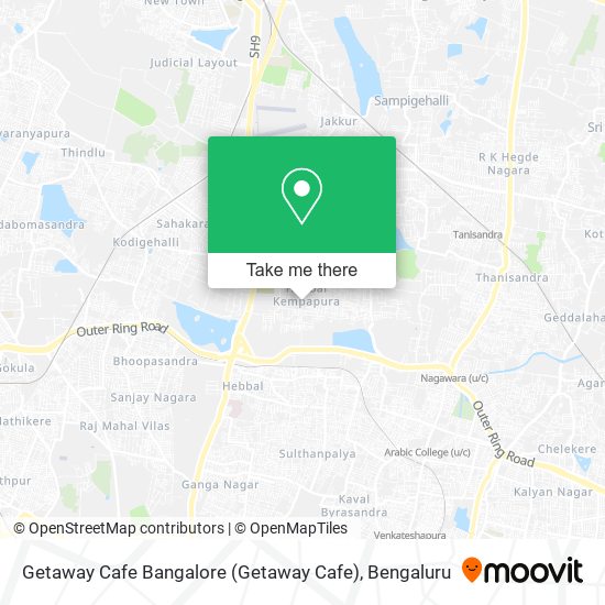 Getaway Cafe Bangalore map