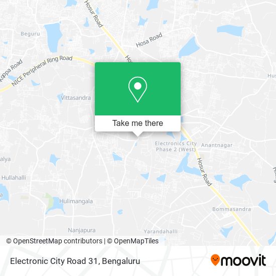 Electronic City Road 31 map