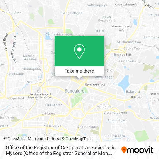 Office of the Registrar of Co-Operative Societies in Mysore map