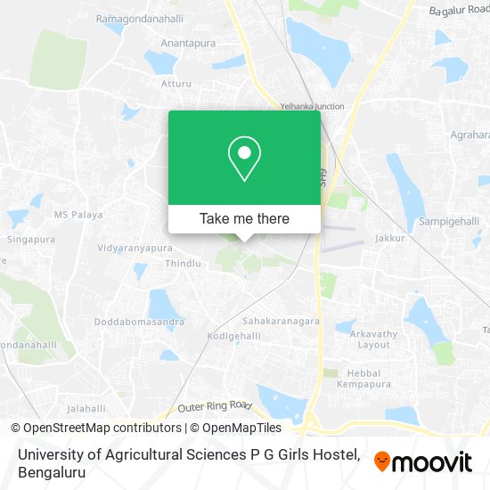 University of Agricultural Sciences P G Girls Hostel map