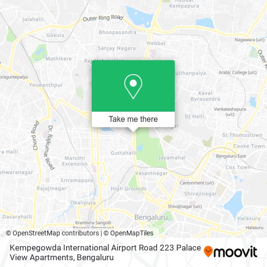 Kempegowda International Airport Road 223 Palace View Apartments map
