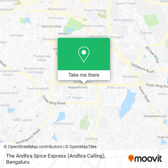 The Andhra Spice Express (Andhra Calling) map