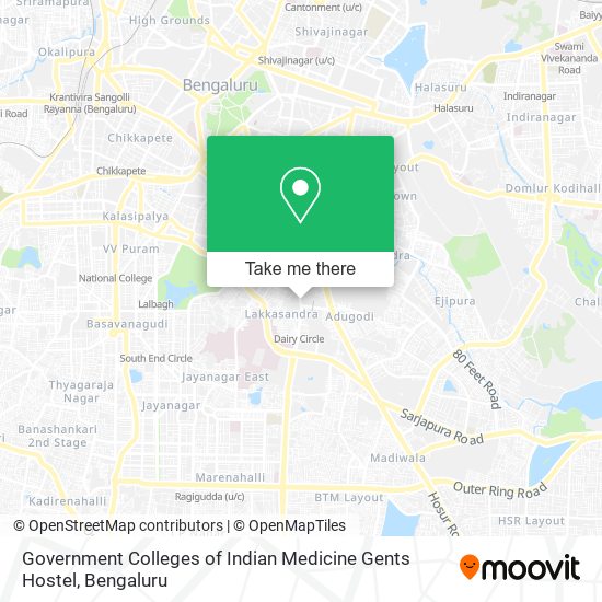 Government Colleges of Indian Medicine Gents Hostel map
