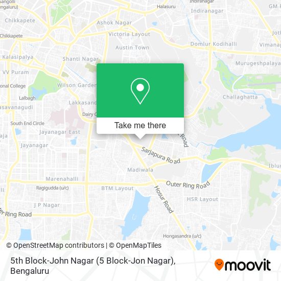 5th Block-John Nagar (5 Block-Jon Nagar) map