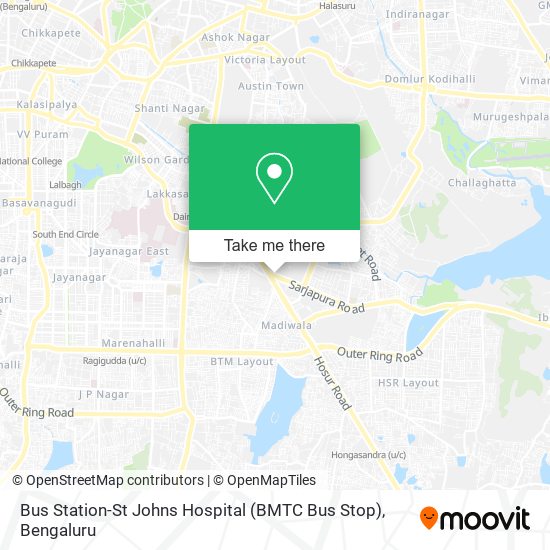 Bus Station-St Johns Hospital (BMTC Bus Stop) map