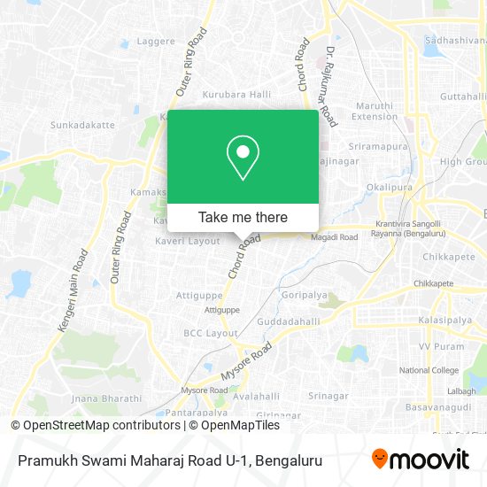 Pramukh Swami Maharaj Road U-1 map