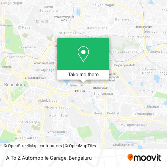 A To Z Automobile Garage map