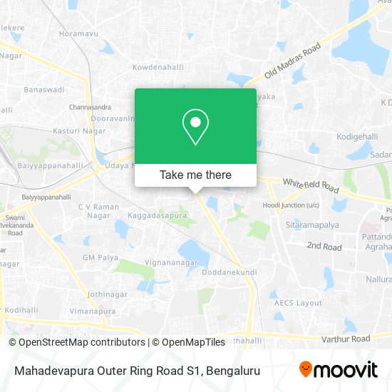 Mahadevapura Outer Ring Road S1 map