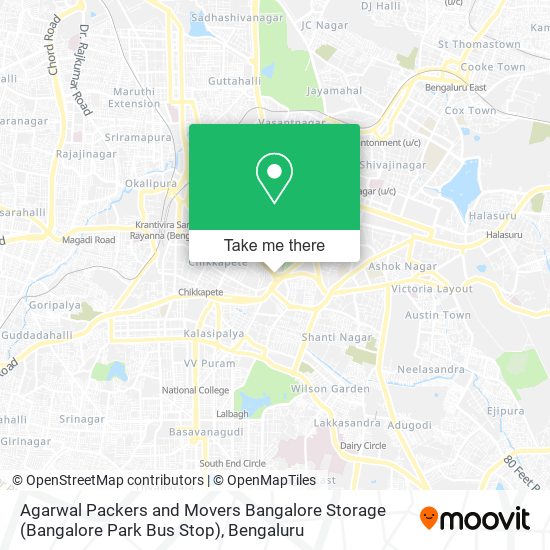 Agarwal Packers and Movers Bangalore Storage (Bangalore Park Bus Stop) map