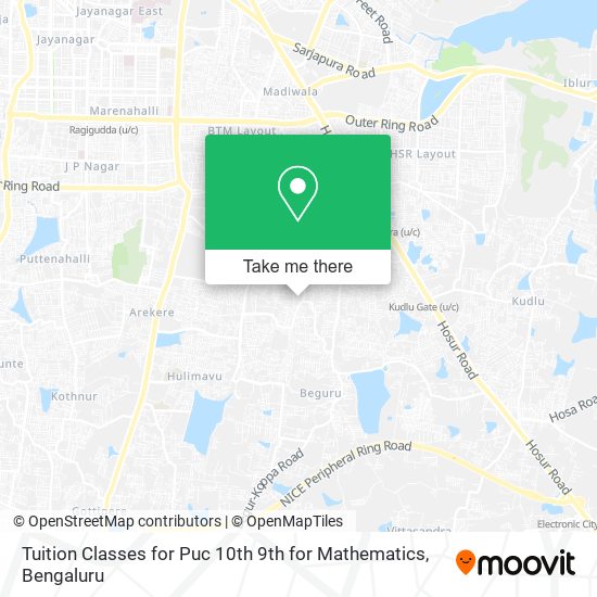 Tuition Classes for Puc 10th 9th for Mathematics map