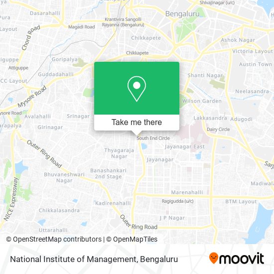 National Institute of Management map