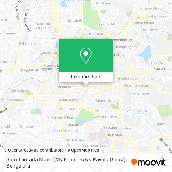 Sam Thotada Mane (My Home Boys Paying Guest) map