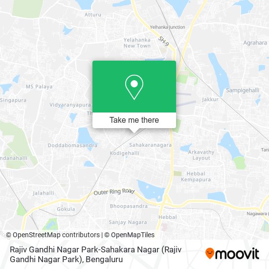 Rajiv Gandhi Nagar Park-Sahakara Nagar map