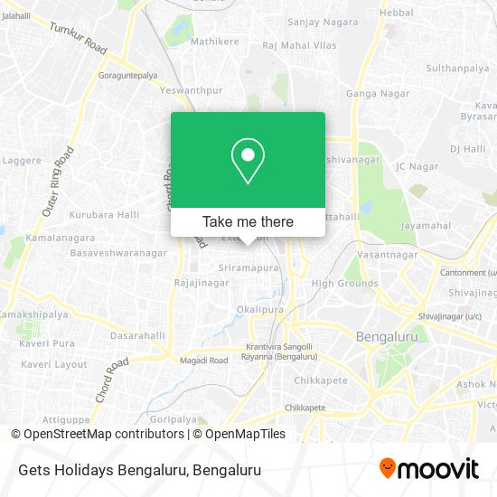 Gets Holidays Bengaluru map