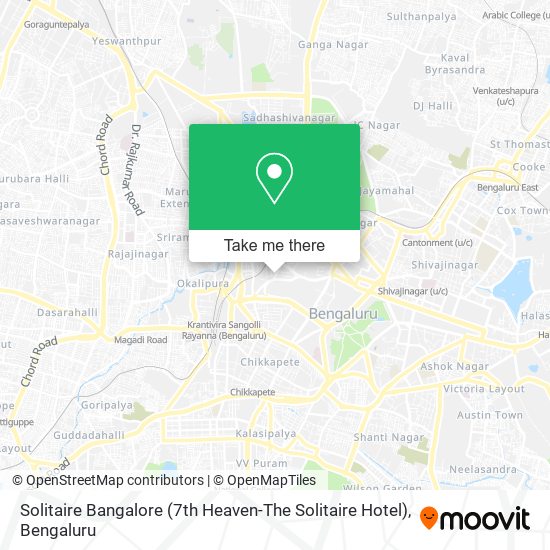 Solitaire Bangalore (7th Heaven-The Solitaire Hotel) map
