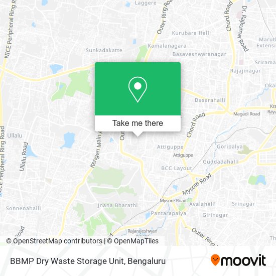 BBMP Dry Waste Storage Unit map